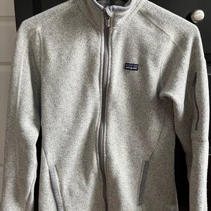 Patagonia Heather Gray Knit Sweater Jacket